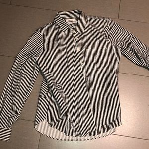Stripped Button-up Shirt.
